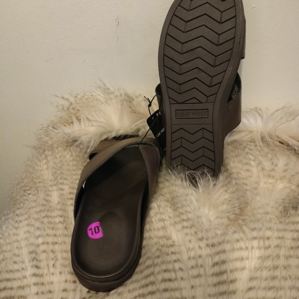 Men Nine West Leather Sandals - Picture 5 of 5